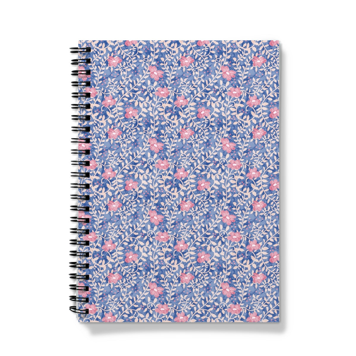 Pink Petals Party on Cornflower Blue Notebook